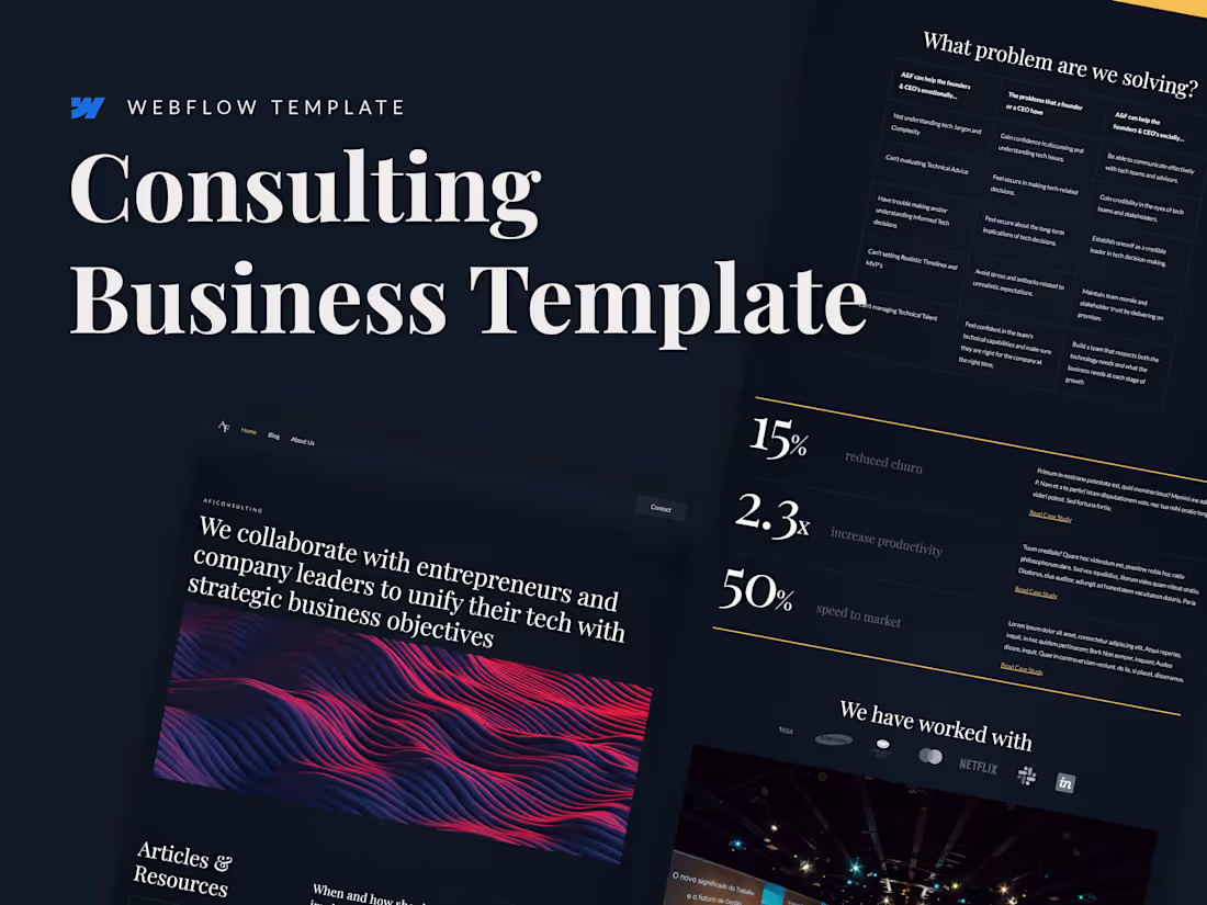 Cover image for Consulting Firm · Webflow Design & Development