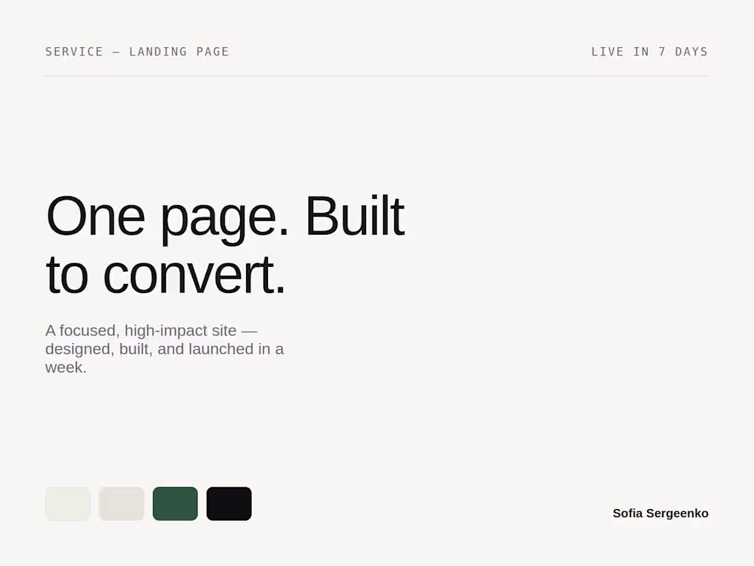 Cover image for Landing Page