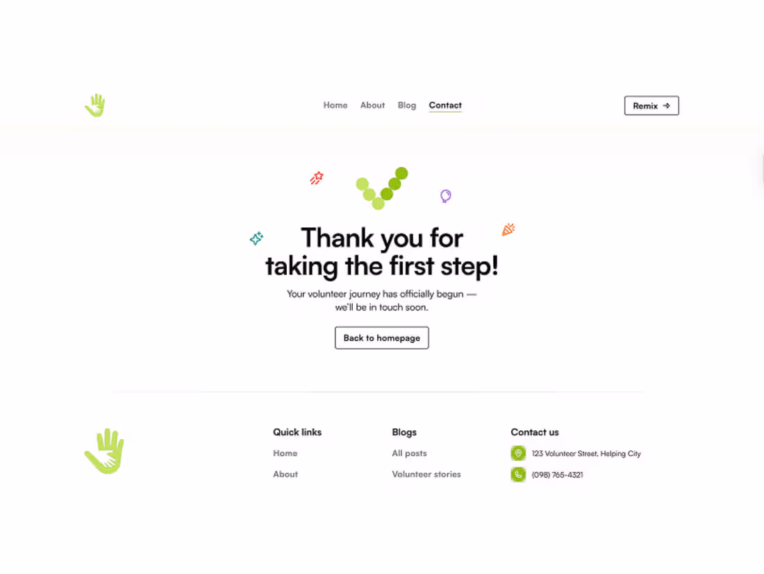 Cover image for Framer template | Thank you page | Drag effect