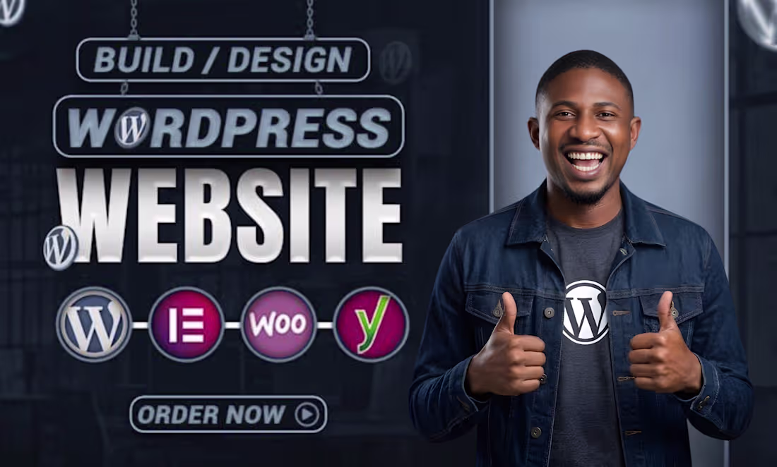 Cover image for WordPress website with Elementor, WooCommerce & SEO