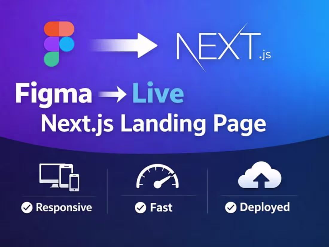 Cover image for converting landing page in next js from figma