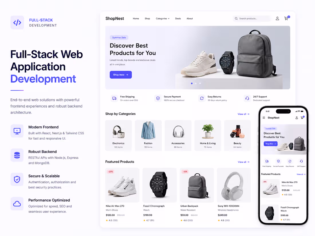 Cover image for Full-Stack Web Application Development
