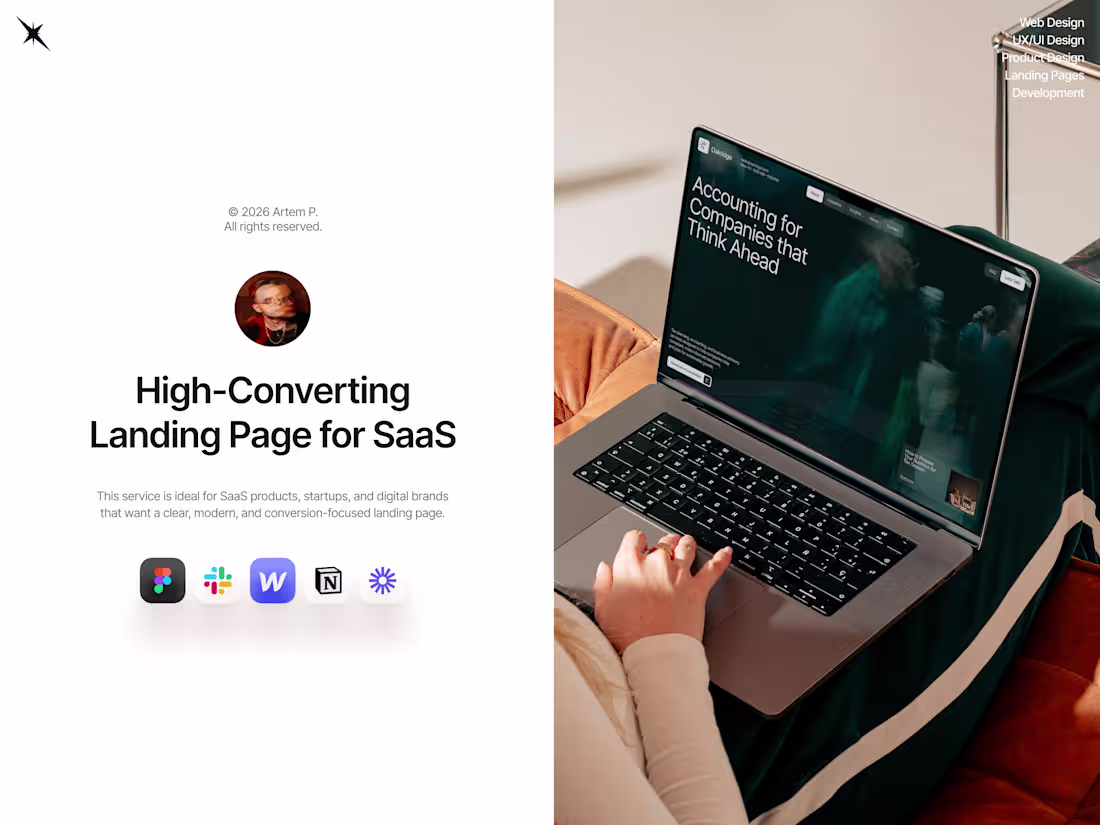Cover image for I create high-converting landing pages for SaaS