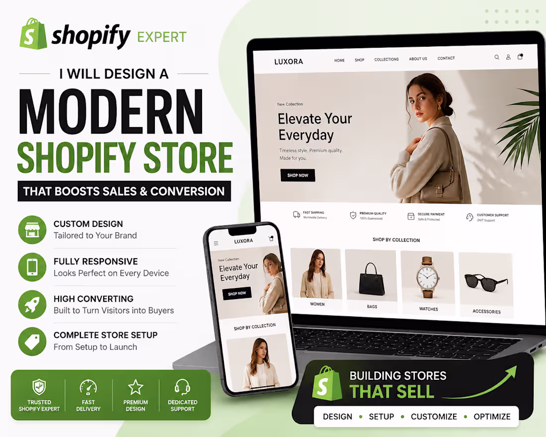 Cover image for I Will Build a Premium Shopify Store for Your Brand
