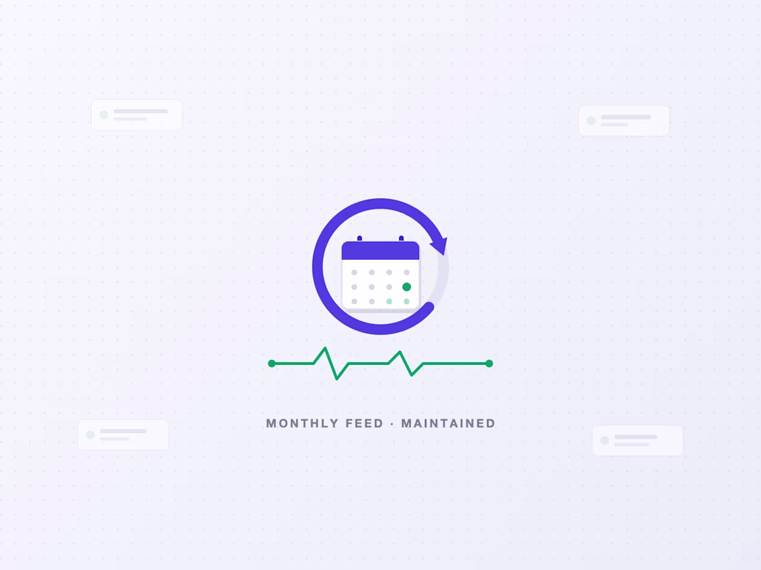 Cover image for Monthly Data Feed — Fresh Scrapes + Scraper Maintenance