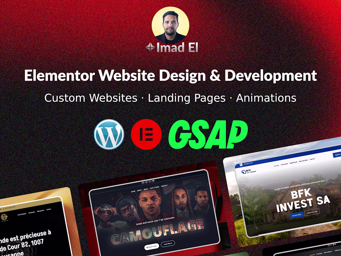 Cover image for WordPress Elementor Website Design & Development