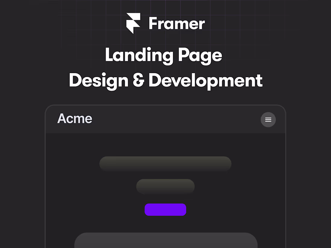 Cover image for Framer Landing Page Design & Development 