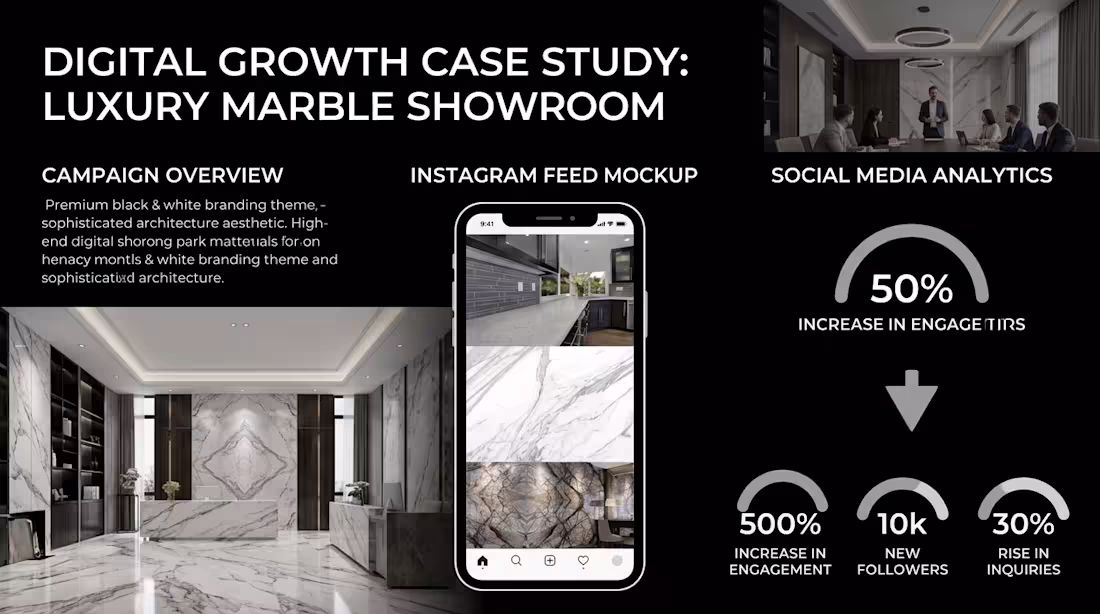 Cover image for Luxury Marble Brand — Social Media Growth Strategy