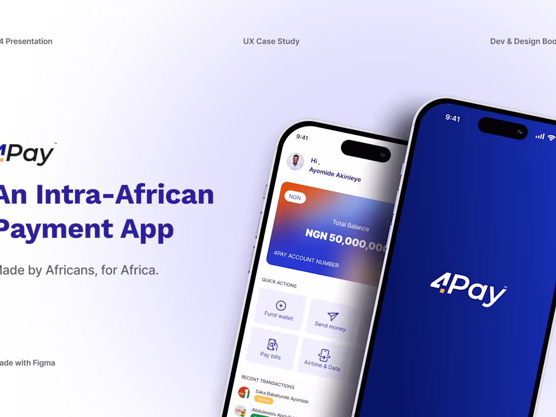 Cover image for Fintech App Design - 4Pay app