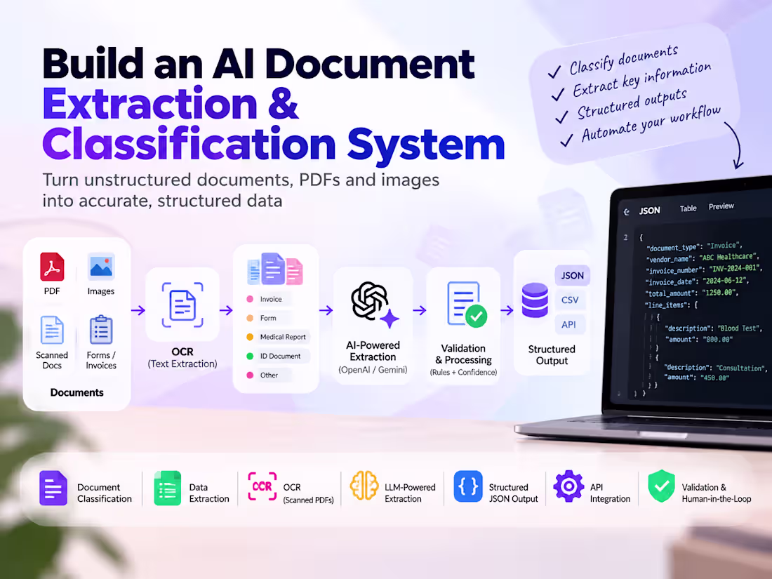 Cover image for Build an AI Document Extraction & Classification System
