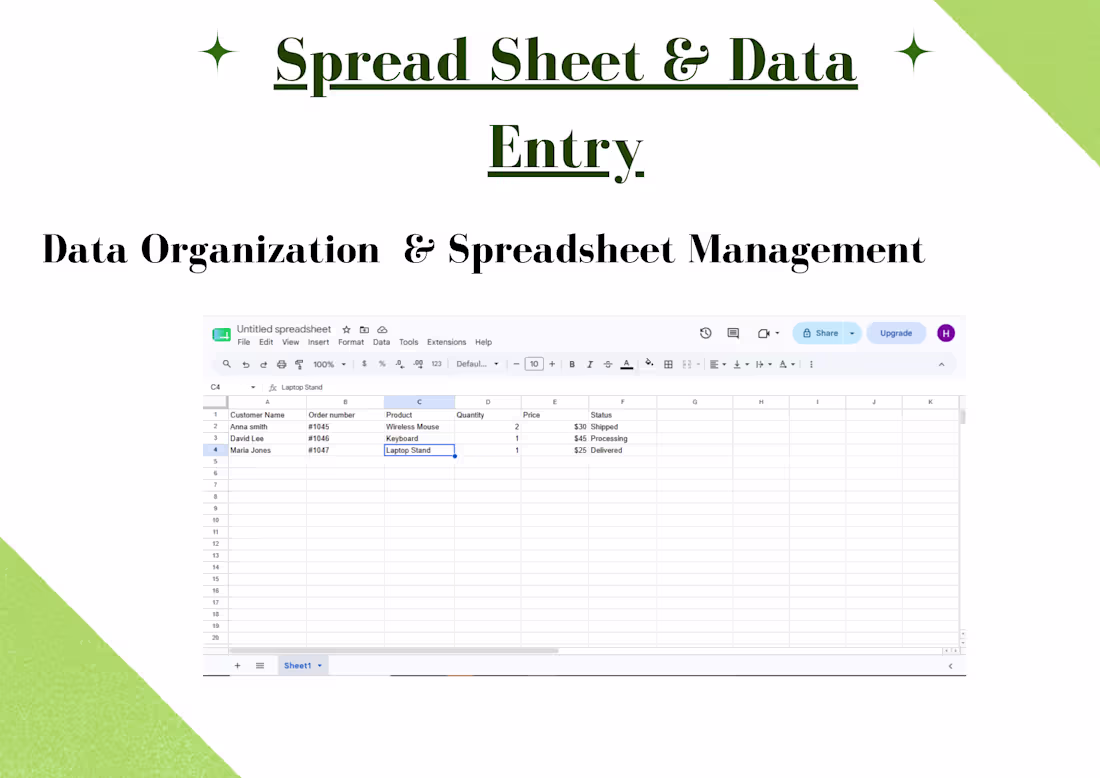 Cover image for Completed accurate and organized data