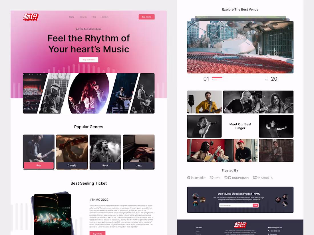 Cover image for Vibrant Music Landing Page –
