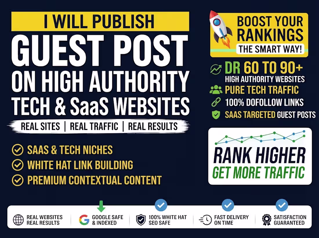 Cover image for High DA Tech & SaaS USA Guest Post | Pure Tech Traffic 