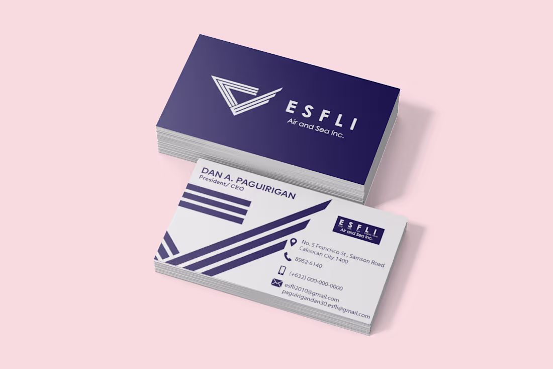 Cover image for Professional CEO Calling Card Design for ESFLI