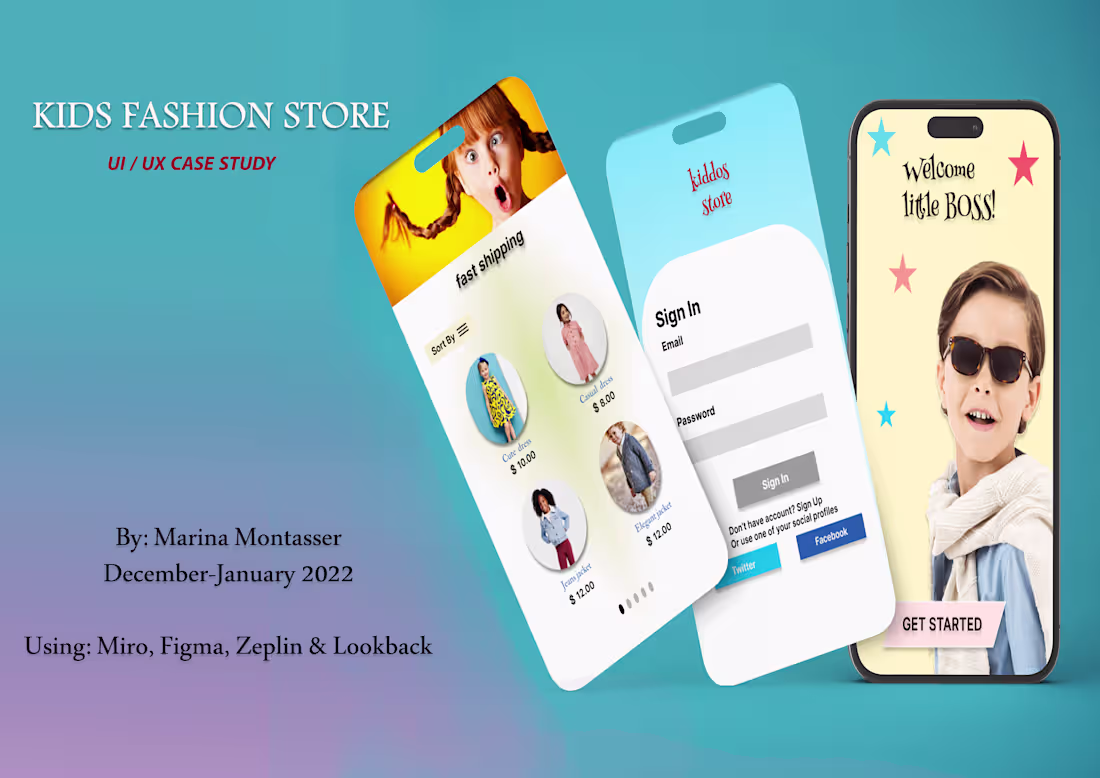 Cover image for Kids fashion store UI/UX case study