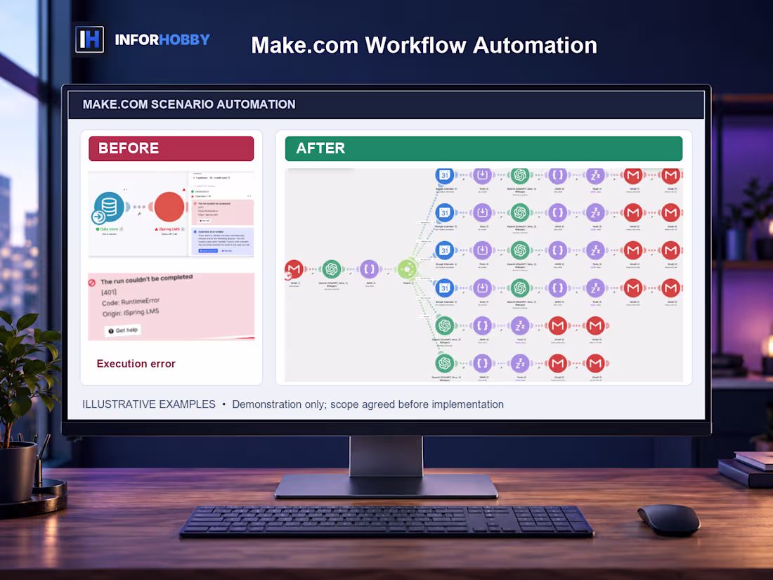 Cover image for Make.com Workflow Automation