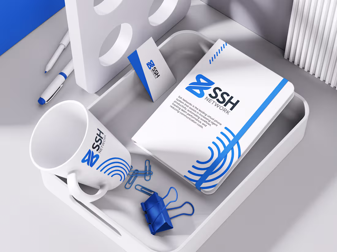 Cover image for SSH Networks - Logo Brand Identity and Brand Guideline