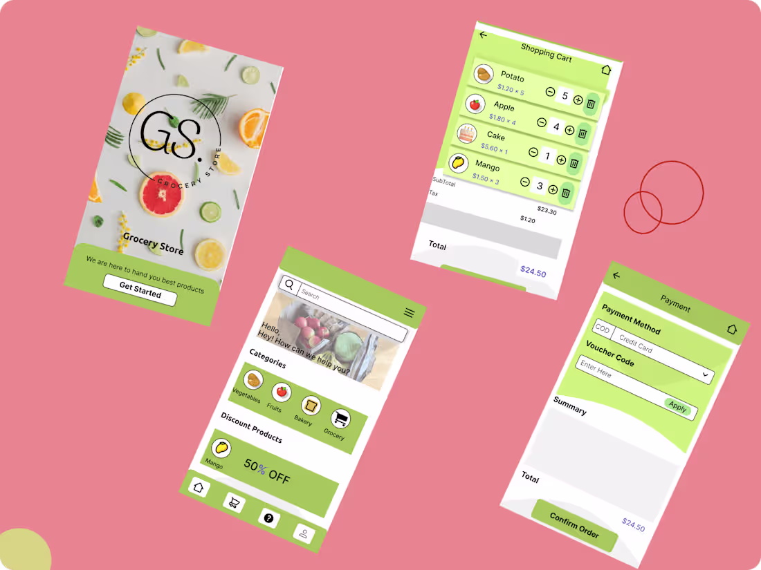Cover image for Grocery store App design