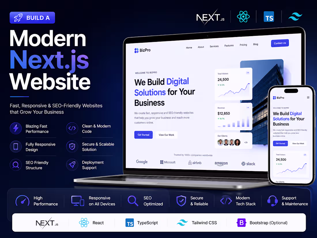 Cover image for Build a Modern Next.js Website for Your Business