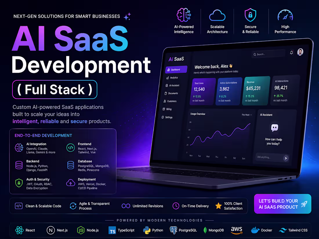 Cover image for AI SaaS Development ( Full Stack ) 