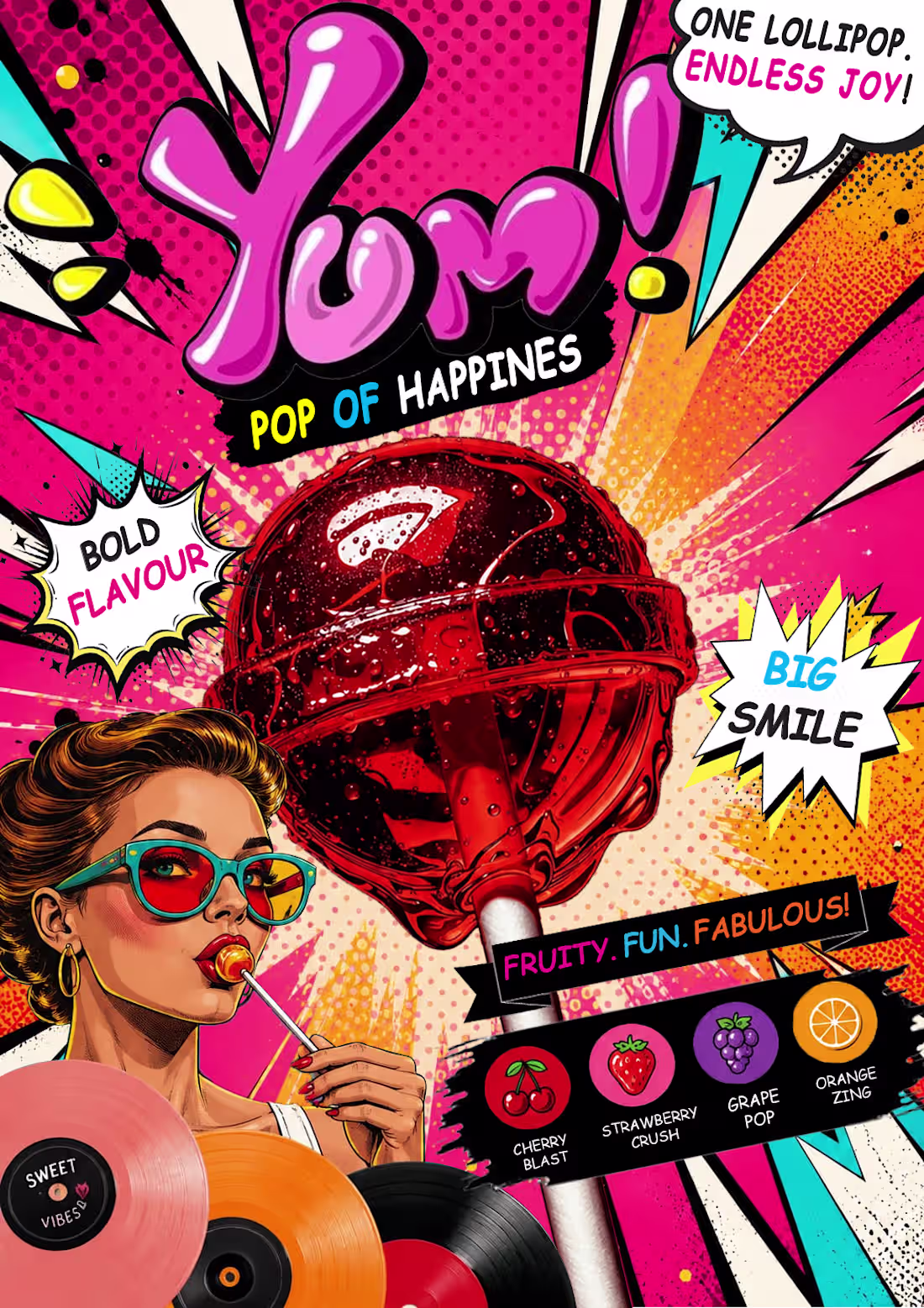 Cover image for Lollipop Candy Poster Design |