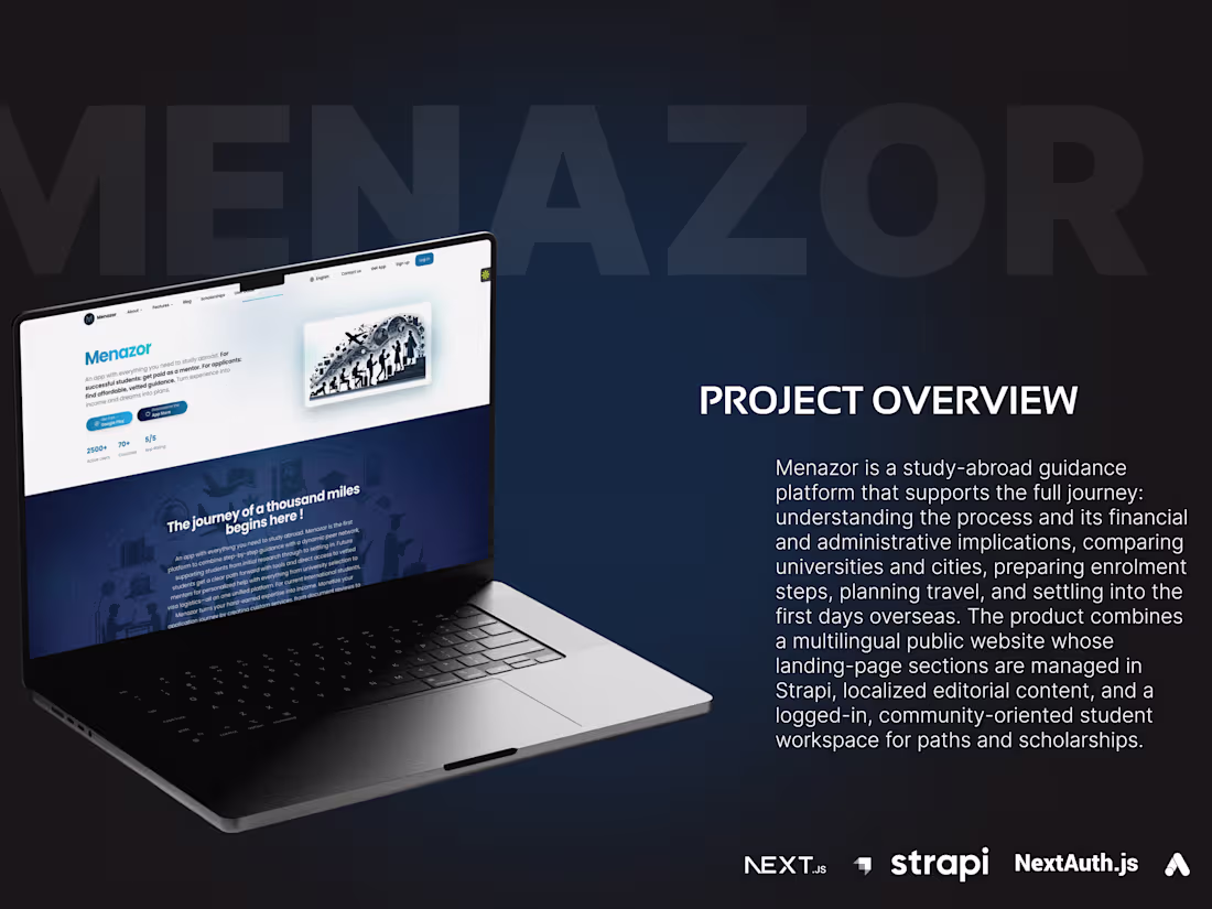 Cover image for Menazor is a study-abroad guidance