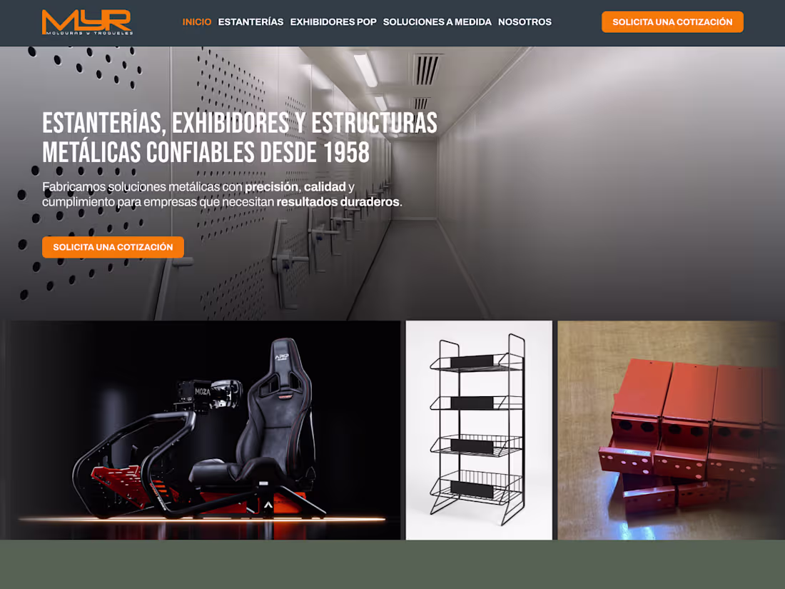 Cover image for MYR — Industrial Metal Solutions Website