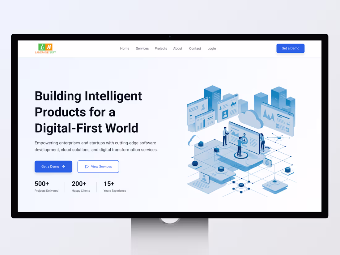 Cover image for Landmine Soft Website Redesign