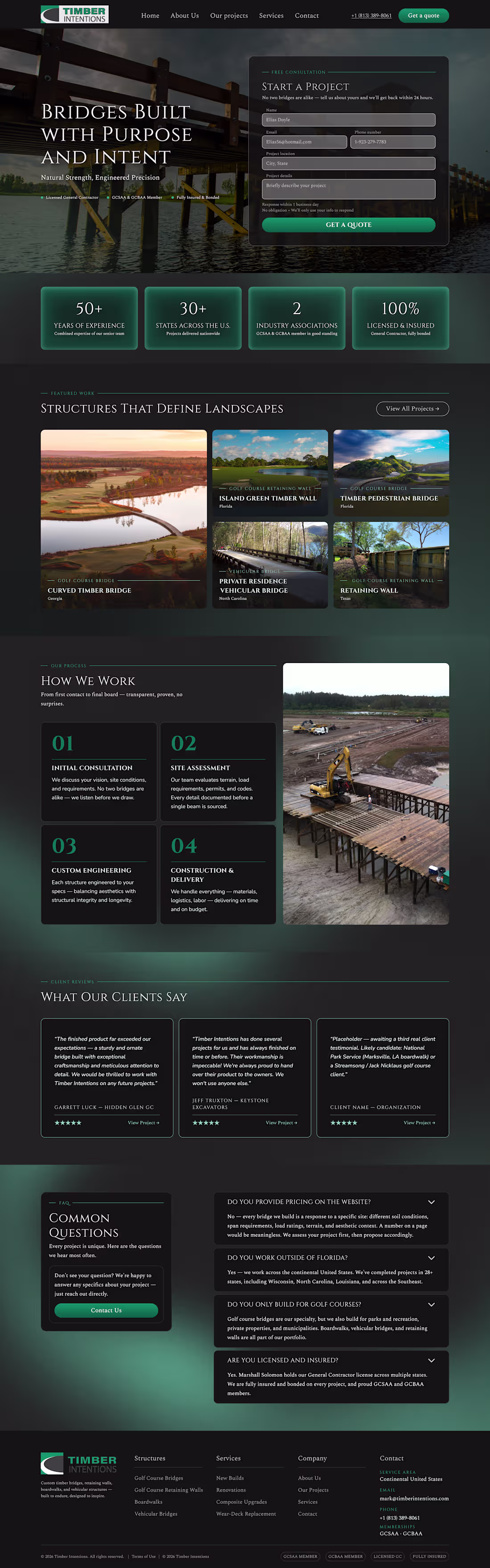 Cover image for A construction company specializing in
