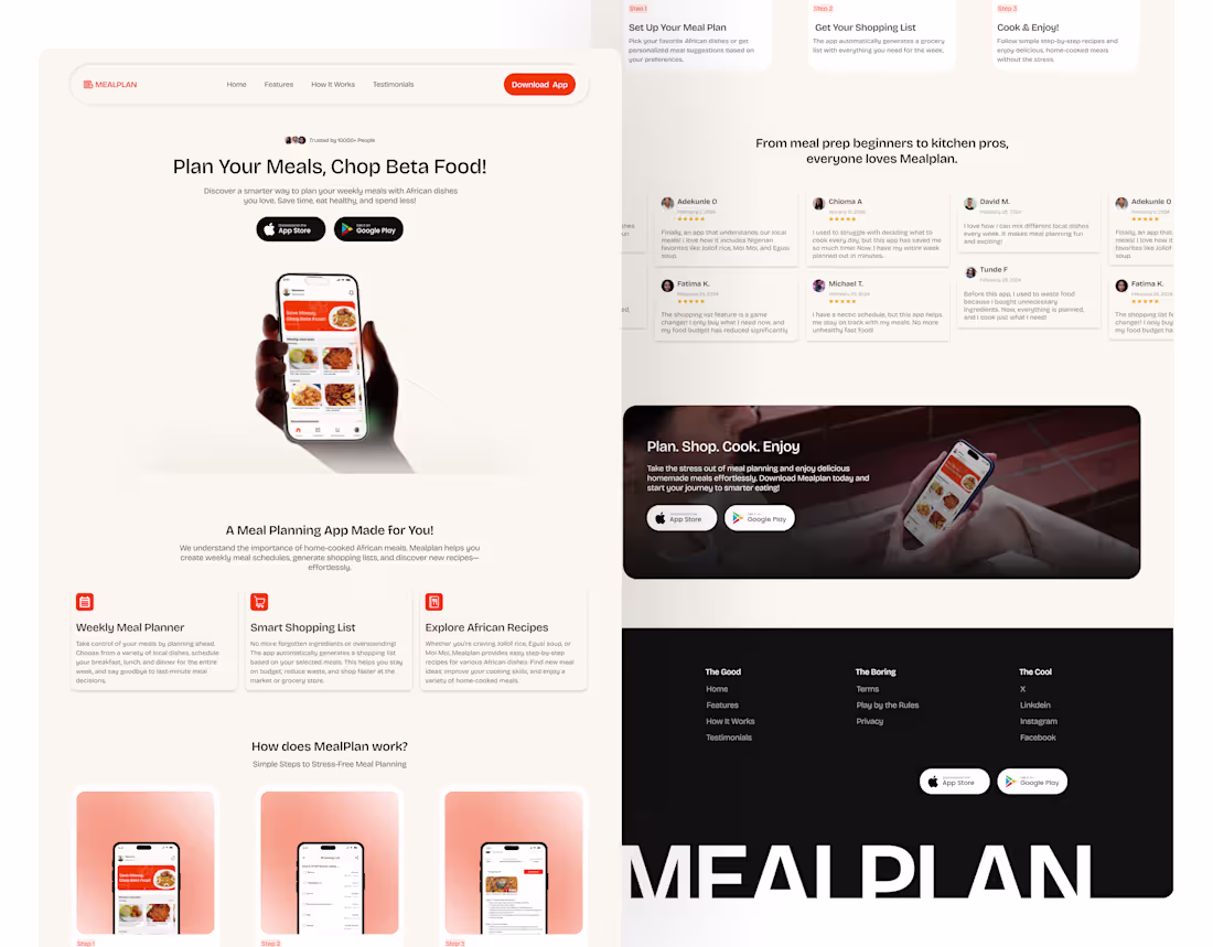 Cover image for Project: MealPlan — Full Landing