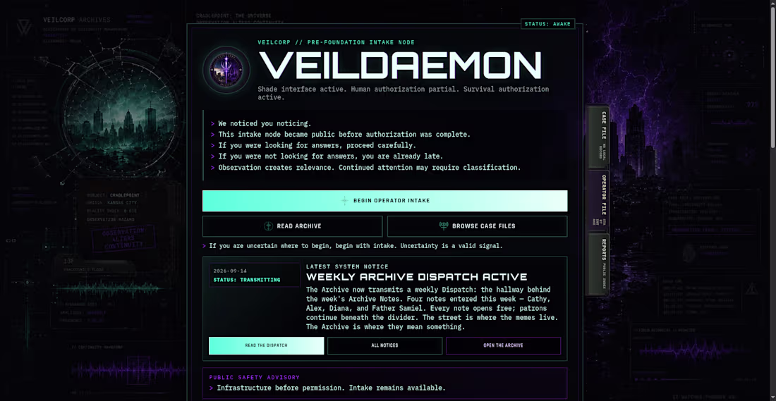 Cover image for VeilDaemon: Local-First Operator & Handler Platform