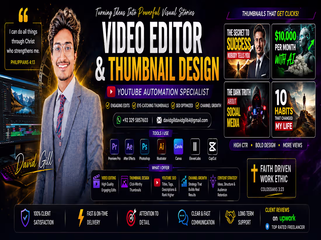 Cover image for YouTube Video Editing & Thumbnail Design | High-Retention Conten