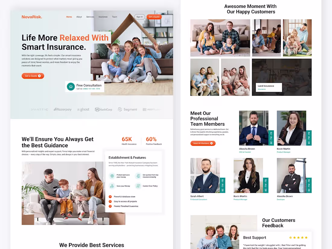 Cover image for Insurance Company Website