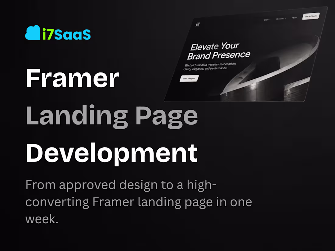 Cover image for Framer Landing Page Development
