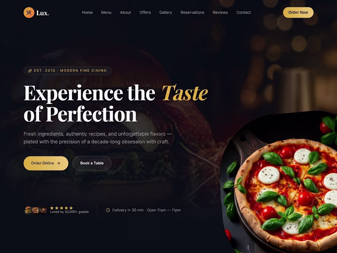 Cover image for A modern and responsive restaurant