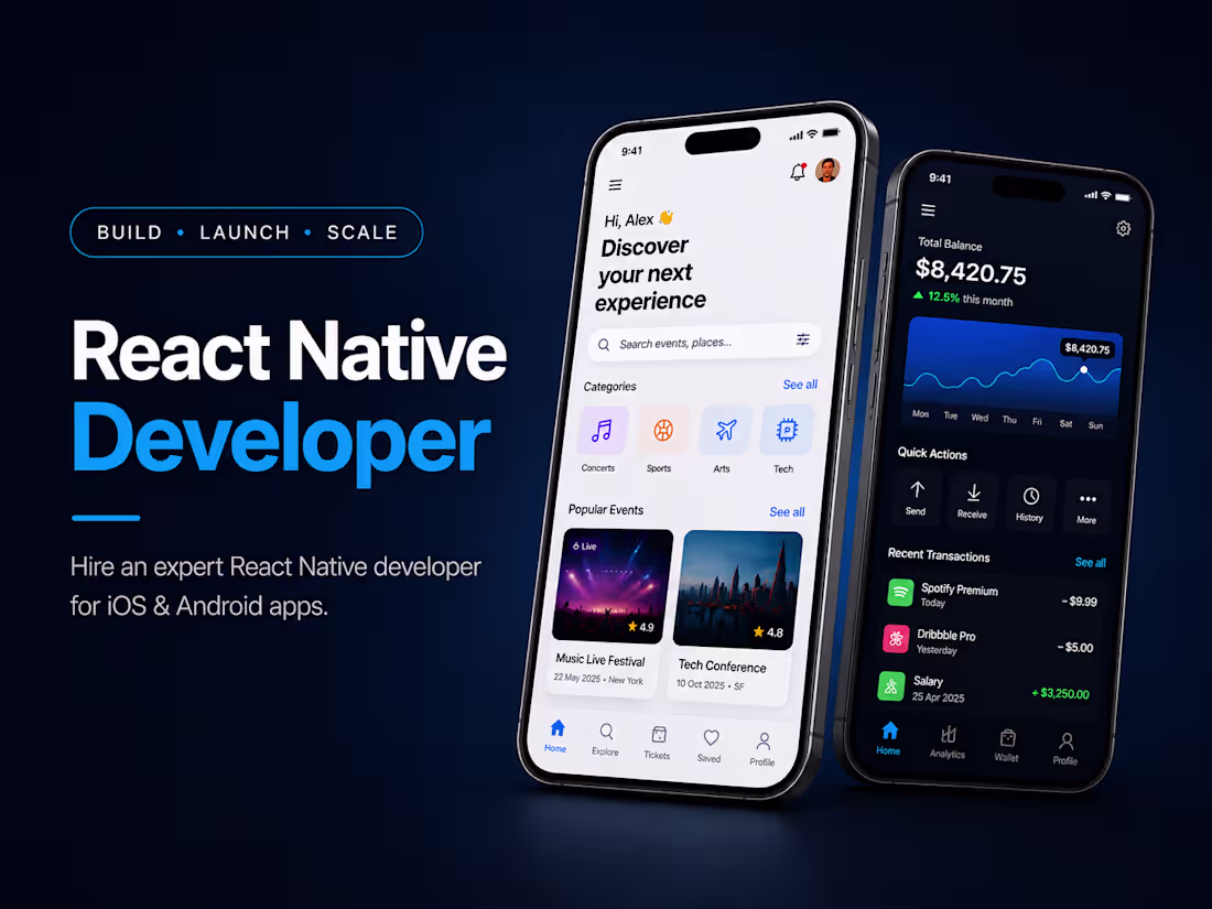 Cover image for React Native Developer for iOS & Android Apps