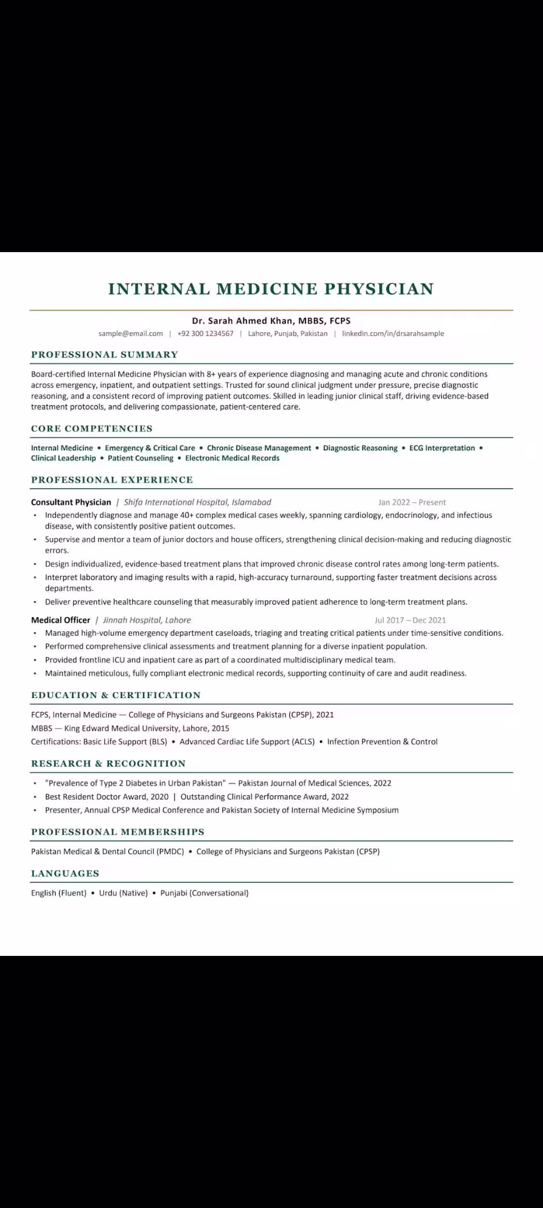 Cover image for Hand written Resume sample by me