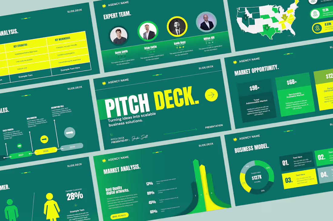 Cover image for Modern Pitch Deck Presentation Template
