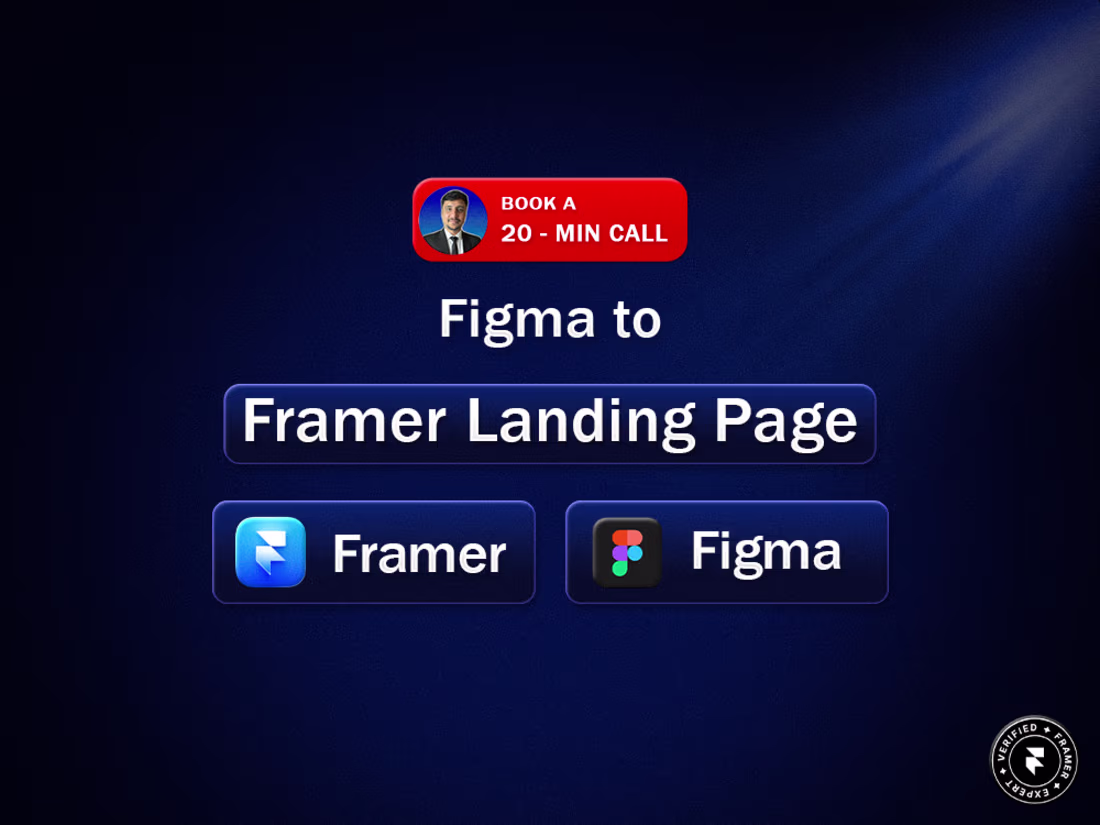 Cover image for Responsive Framer Landing Page Design and Development