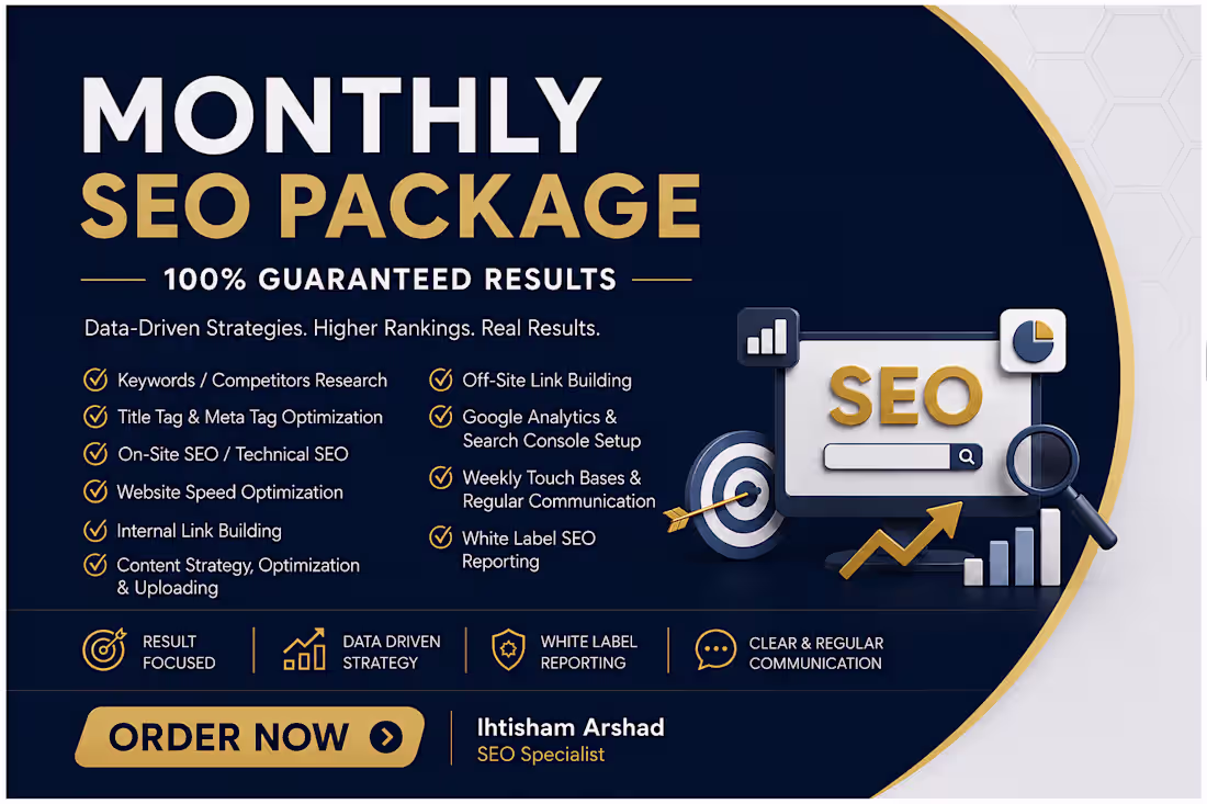 Cover image for Full-Service Monthly SEO for Sustainable Growth
