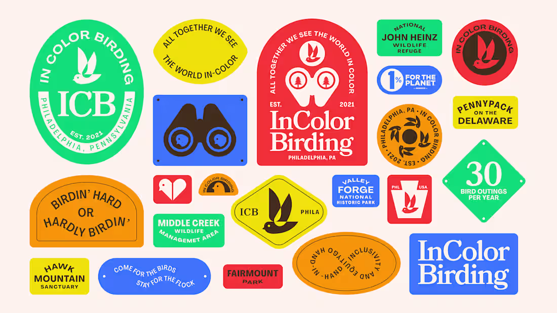 Cover image for InColor Birding — Brand Identity
Identity suite