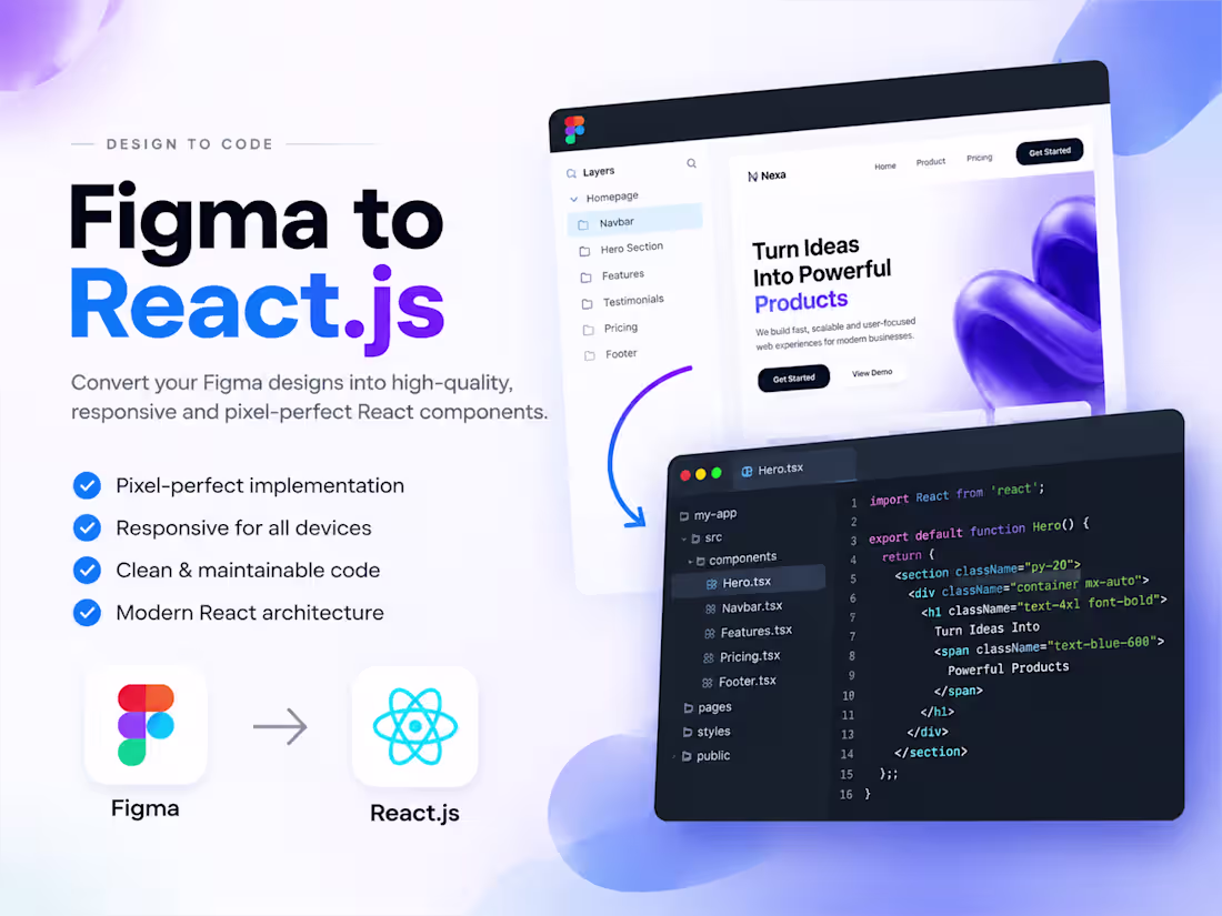 Cover image for Figma to React Js