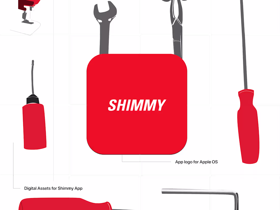 Cover image for Shimmy App Icon Design + Digital Illustrations