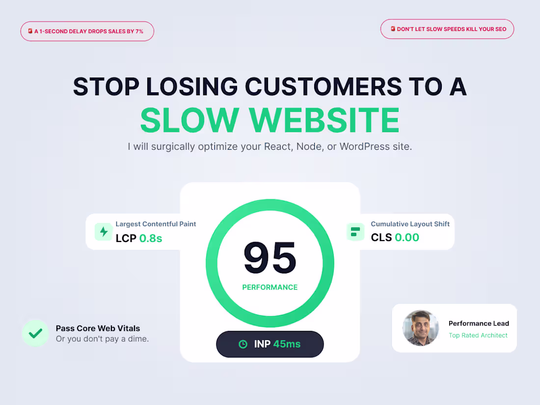 Cover image for Core Web Vitals fix for your Wordpress and React site