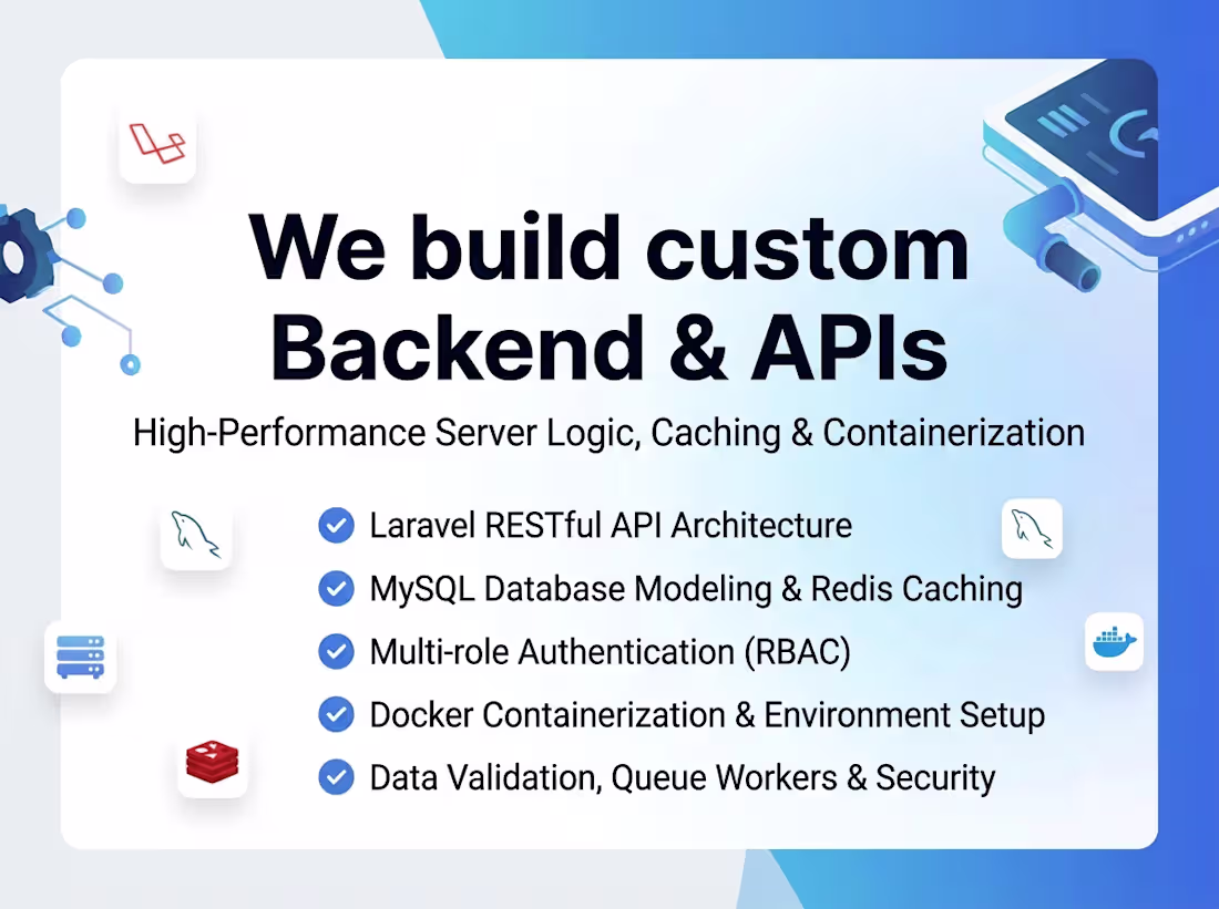 Cover image for Secure Backend Development & RESTful APIs (Laravel)