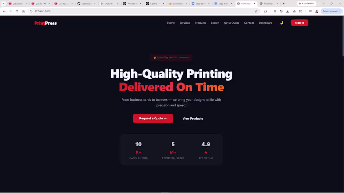 Cover image for FastAPI Business Web Application
Built a