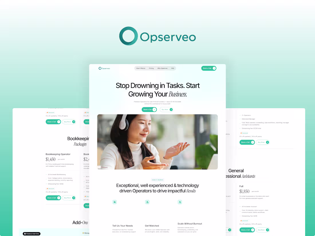 Cover image for Opserveo Framer Website Design