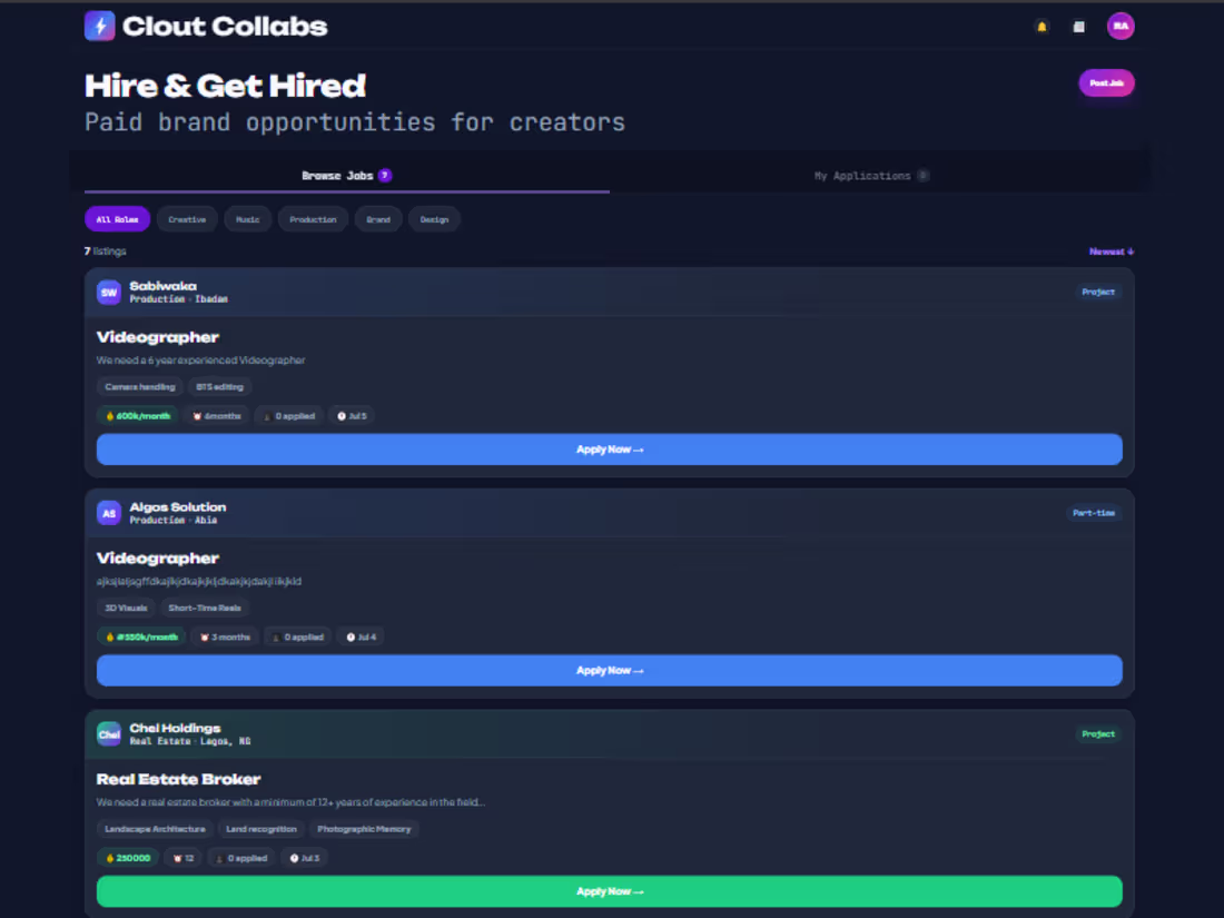 Cover image for Clout Collabs - Creator Collaboration Platform
