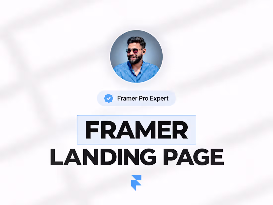 Cover image for Landing Page - Framer development
