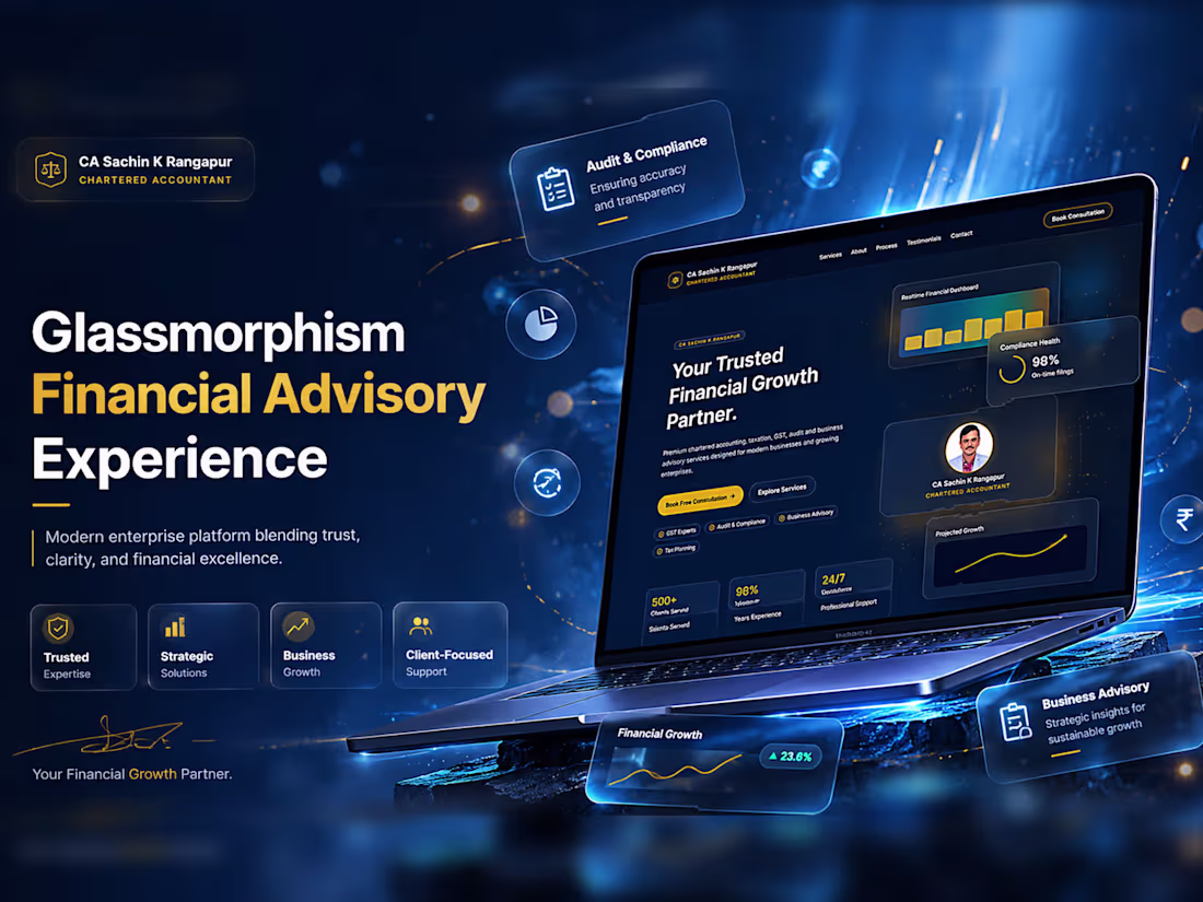 Cover image for Modern Financial Advisory Website Redesign